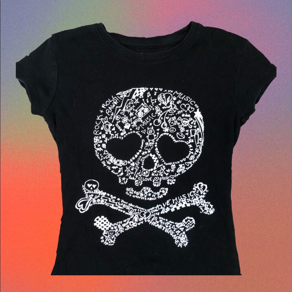 Skull baby tee